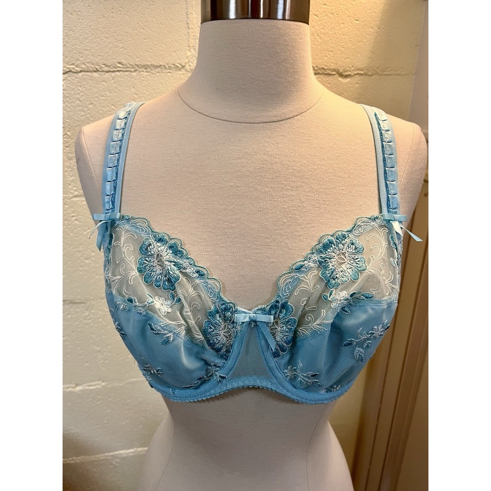 NWT Prima Donna Bra Edoras‎ 0162250 In Blue Gel UK 36D Underwire Unlined